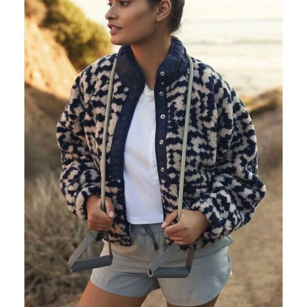 Free People Hit The Slopes Printed Fleece Jacket - Picture 6 of 15